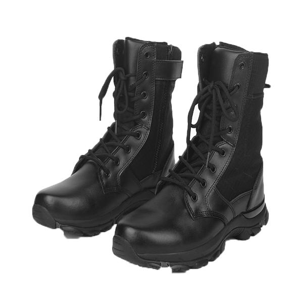 Tactical outdoor gear Genuine Leather Tactical Black Boots 8" Height