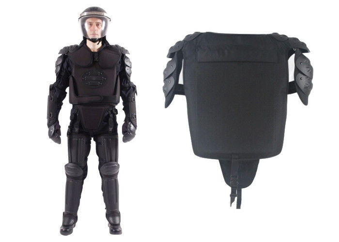Free Size Riot Gear Body Armor , Black Military Body Armor With T Baton