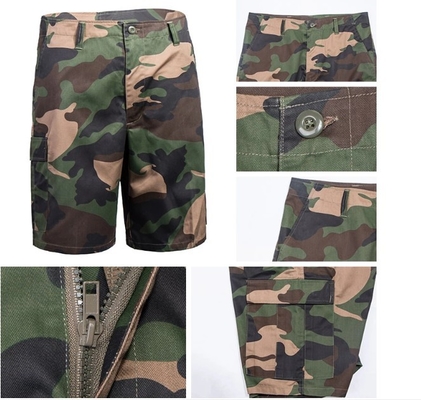 Anti Static Military Short Pants Pure Cotton Jungle Camouflage