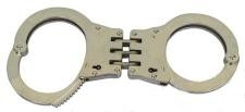 quality  Self Defense Anti Riot Police Equipment Carbon Steel NIJ Real Police Handcuffs factory
