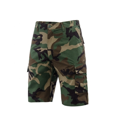 quality  Woven Military Men Tactical Short Pants OEM Waterproof Woodland Camo factory