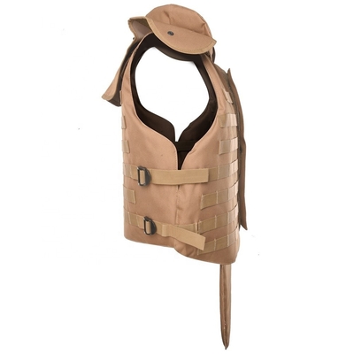 Adjustable Snap Button Military Tactical Bulletproof Vest Stops 9mm/.44 Bullets with Soft Trauma Pad