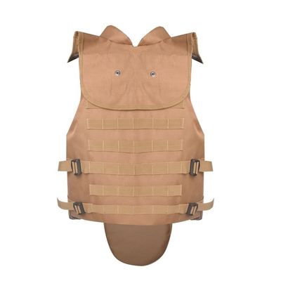 Adjustable Snap Button Military Tactical Bulletproof Vest Stops 9mm/.44 Bullets with Soft Trauma Pad