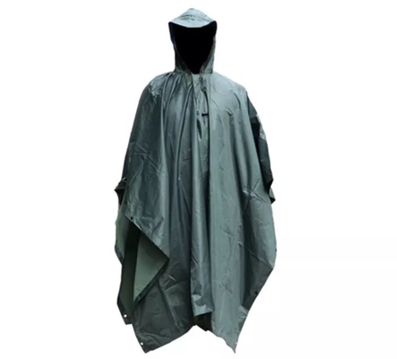 Rain Puncho Tactical Outdoor Gear Polyester Army Poncho Raincoat