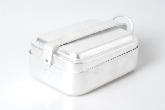 Food Grade Tactical Outdoor Gear BPA Free 2pcs Aluminum Mess Tin With Cover