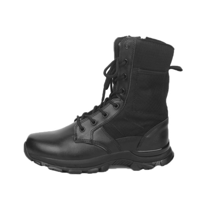 Genuine Leather Tactical Black Boots 8&quot; Height Army Waterproof Boots