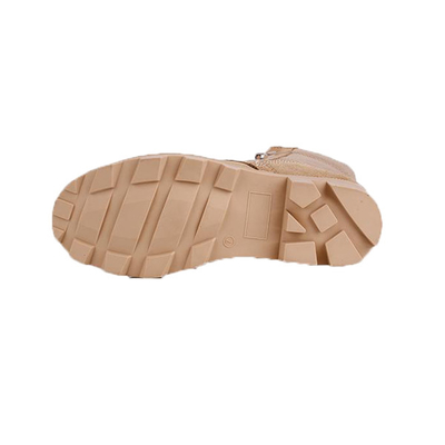 Army Split Leather Khaki Dessert Combat Military Boots Tactical Wear