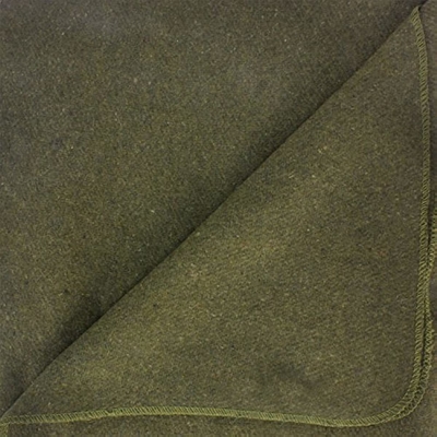 Wholesale Soft 80% Wool Blanket Military Use Army Green