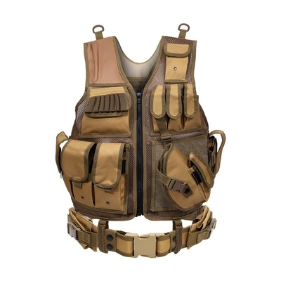 Tactical Vest Nylon Molle System 2.5kg Removable Shoulder Straps Adjustable Waist Straps