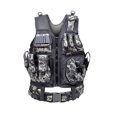 Tactical Vest Nylon Molle System 2.5kg Removable Shoulder Straps Adjustable Waist Straps