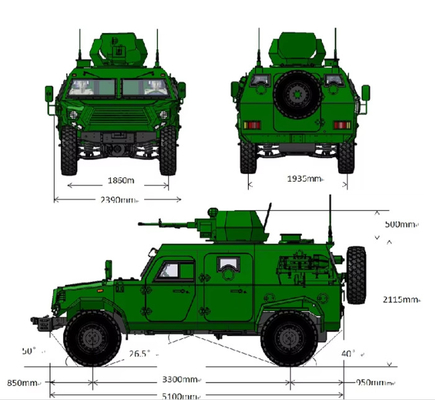 800cc Engine Displacement 3 Amphibious Military Armoured Vehicles
