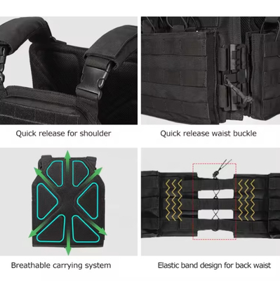 Tactical Training Vest Bag Plate Carrier Quick Release Hunting Molle Tactical Weight Vest Women Men Training