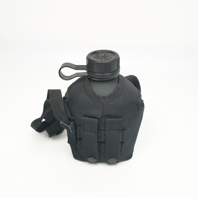 Camping Training Students Water Bottle Aluminum Body With Rubber Coated Matte Finish With Pouch Bag Shoulder Stripes