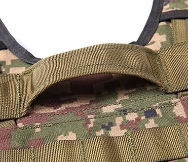 Included Black Nylon Combat Ballistic Vest With Durability And Comfort