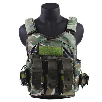 Ghost Tactical Vest Multifunctional Wear-resistant With Bulletproof Panel Outdoor Training Suit Eight-piece Camouflage