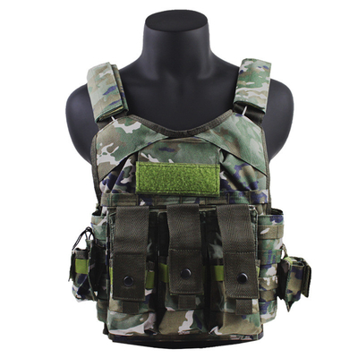 Ghost Tactical Vest Multifunctional Wear-resistant With Bulletproof Panel Outdoor Training Suit Eight-piece Camouflage