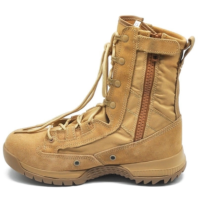 High Shoes Lightweight Desert Waterproof Sport Rubber Combat Shoes Black Leather Tactical Boots For Men