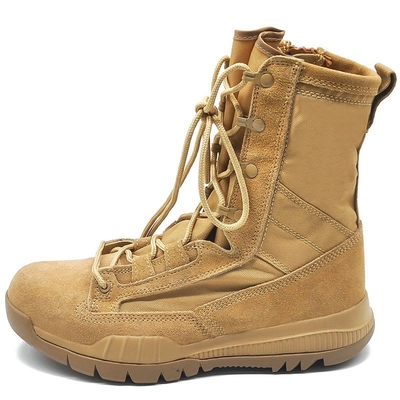 High Shoes Lightweight Desert Waterproof Sport Rubber Combat Shoes Black Leather Tactical Boots For Men