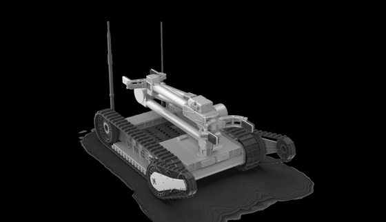 Remotely operated tracked explosive-detonation robot, all-terrain explosive-detonation vehicle