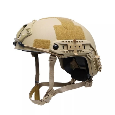 FAST Ballistic Helmet NIJ IIIA Ballistic Protective Headgear Kevlar Tactical Large Size High Cut Khaki Helmet