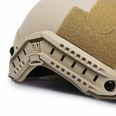 FAST Ballistic Helmet NIJ IIIA Ballistic Protective Headgear Kevlar Tactical Large Size High Cut Khaki Helmet