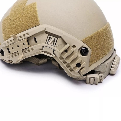 FAST Ballistic Helmet NIJ IIIA Ballistic Protective Headgear Kevlar Tactical Large Size High Cut Khaki Helmet