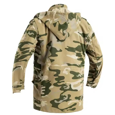 T65/C35 Solid Fabric Mens Military Tactical Long Sleeve Jackets and Pants with Split Leather