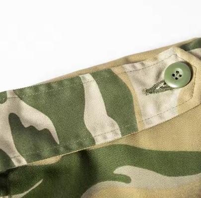 T65/C35 Solid Fabric Mens Military Tactical Long Sleeve Jackets and Pants with Split Leather