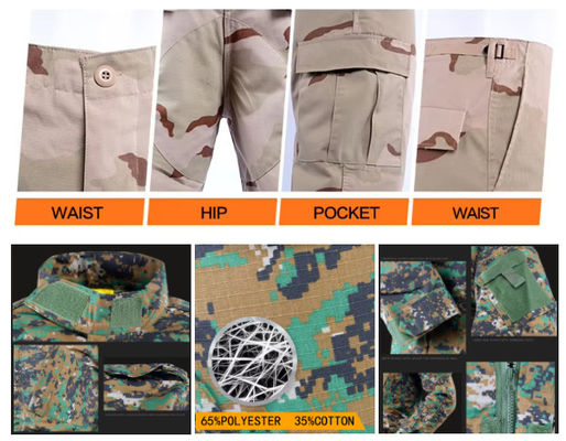 Men's Tactical Training Track Outdoor Trousers Kneepads Camo Custom Workwear Long Pants