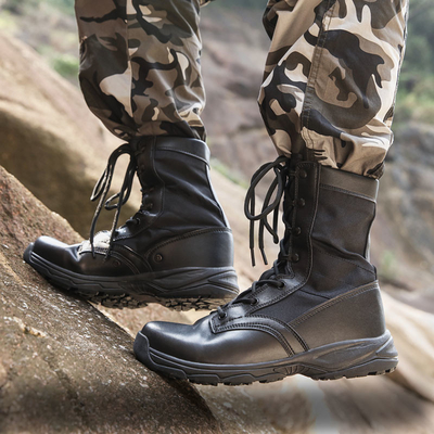 Breathable Midcalf Combat Rubber Boots with Insulated Lining for Men