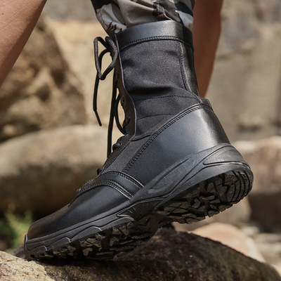 Breathable Midcalf Combat Rubber Boots with Insulated Lining for Men