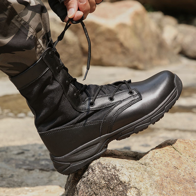 Breathable Midcalf Combat Rubber Boots with Insulated Lining for Men