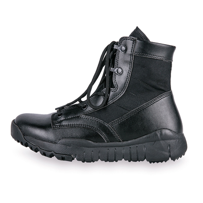 Mid Calf Tactical Boots with Waterproof Leather Lace up Closure / Cotton Lining