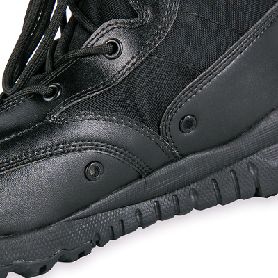 Mid Calf Tactical Boots with Waterproof Leather Lace up Closure / Cotton Lining
