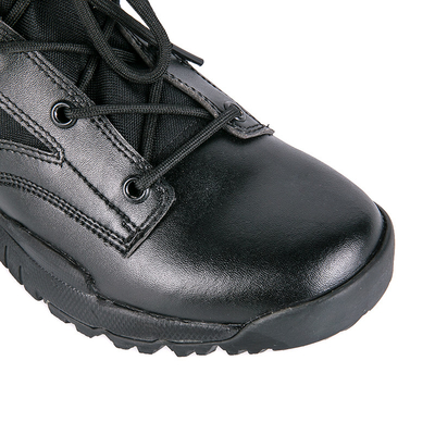 Mid Calf Tactical Boots with Waterproof Leather Lace up Closure / Cotton Lining