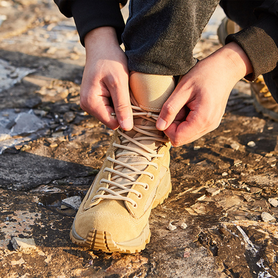 Breathable Cotton Lining Mens Combat Tactical Boots for Outdoor Activities