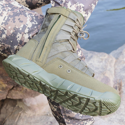 Professional Combat Tactical Boots for Law Enforcement and Military made of leather cotton lining