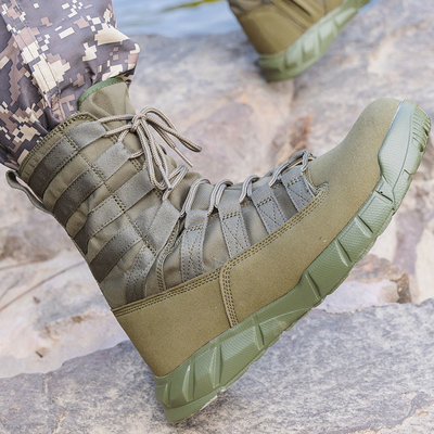 Professional Combat Tactical Boots for Law Enforcement and Military made of leather cotton lining