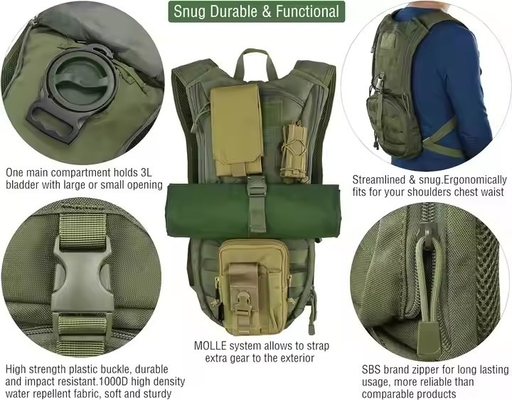 Reflective Water Resistant First Aid Tactical Kit with Adjustable Straps