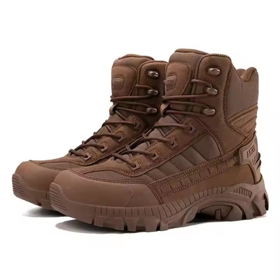 Durable Outdoor Hiking Breathable Leather Botas Men Safety Camo Style Boots for Combat Training and Outdoor sports