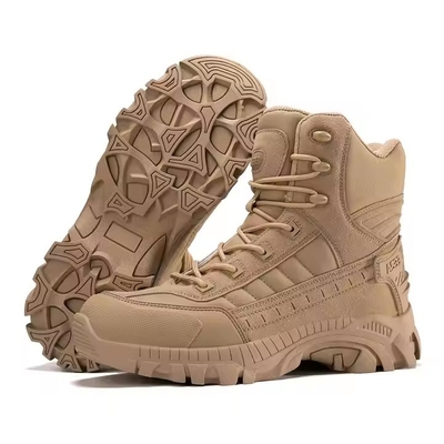 Durable Outdoor Hiking Breathable Leather Botas Men Safety Camo Style Boots for Combat Training and Outdoor sports