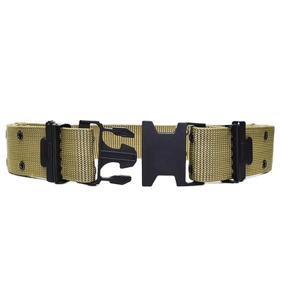 Khaki Waterproof  Quick Release PP Webbing Belt Duty Belt Tactical For Outdoor Training And Hiking