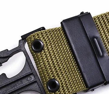 Khaki Waterproof  Quick Release PP Webbing Belt Duty Belt Tactical For Outdoor Training And Hiking