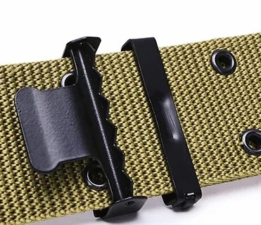 Khaki Waterproof  Quick Release PP Webbing Belt Duty Belt Tactical For Outdoor Training And Hiking