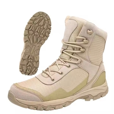 Khaki Waterproof  Anti-slip Comfortable Tactical For Training Hiking Outdoor Training Boots For Men