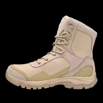 Khaki Waterproof  Anti-slip Comfortable Tactical For Training Hiking Outdoor Training Boots For Men