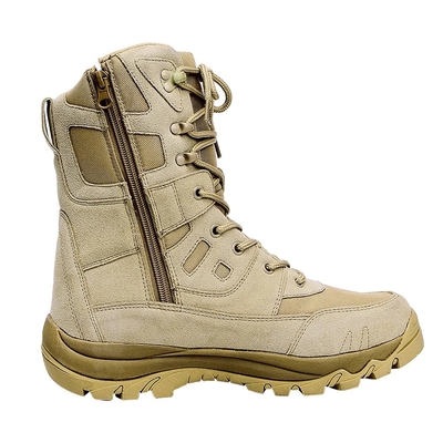 Men's Tan Color Steel Toe Safety Leather Comfortable Waterproof Anti-slip Hunting Boots