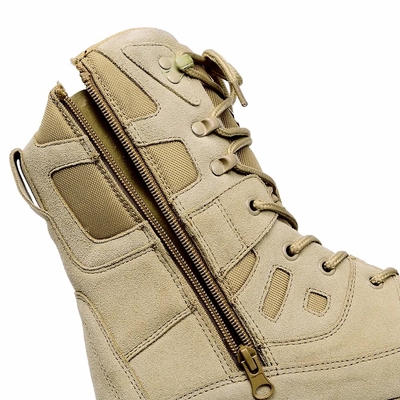 Men's Tan Color Steel Toe Safety Leather Comfortable Waterproof Anti-slip Hunting Boots