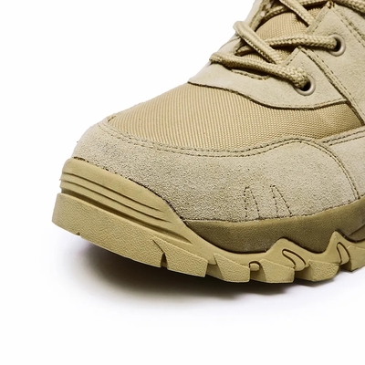 Men's Tan Color Steel Toe Safety Leather Comfortable Waterproof Anti-slip Hunting Boots