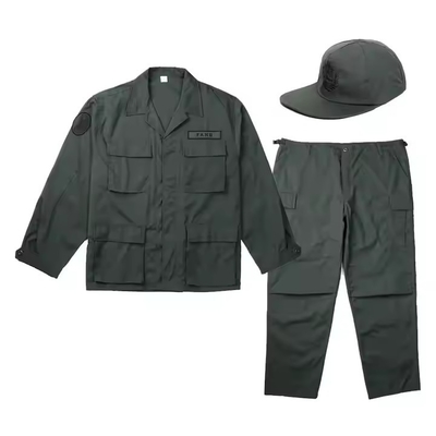 Customized Logo BDU Combat Suit Solid Deep Green Tactical Uniform